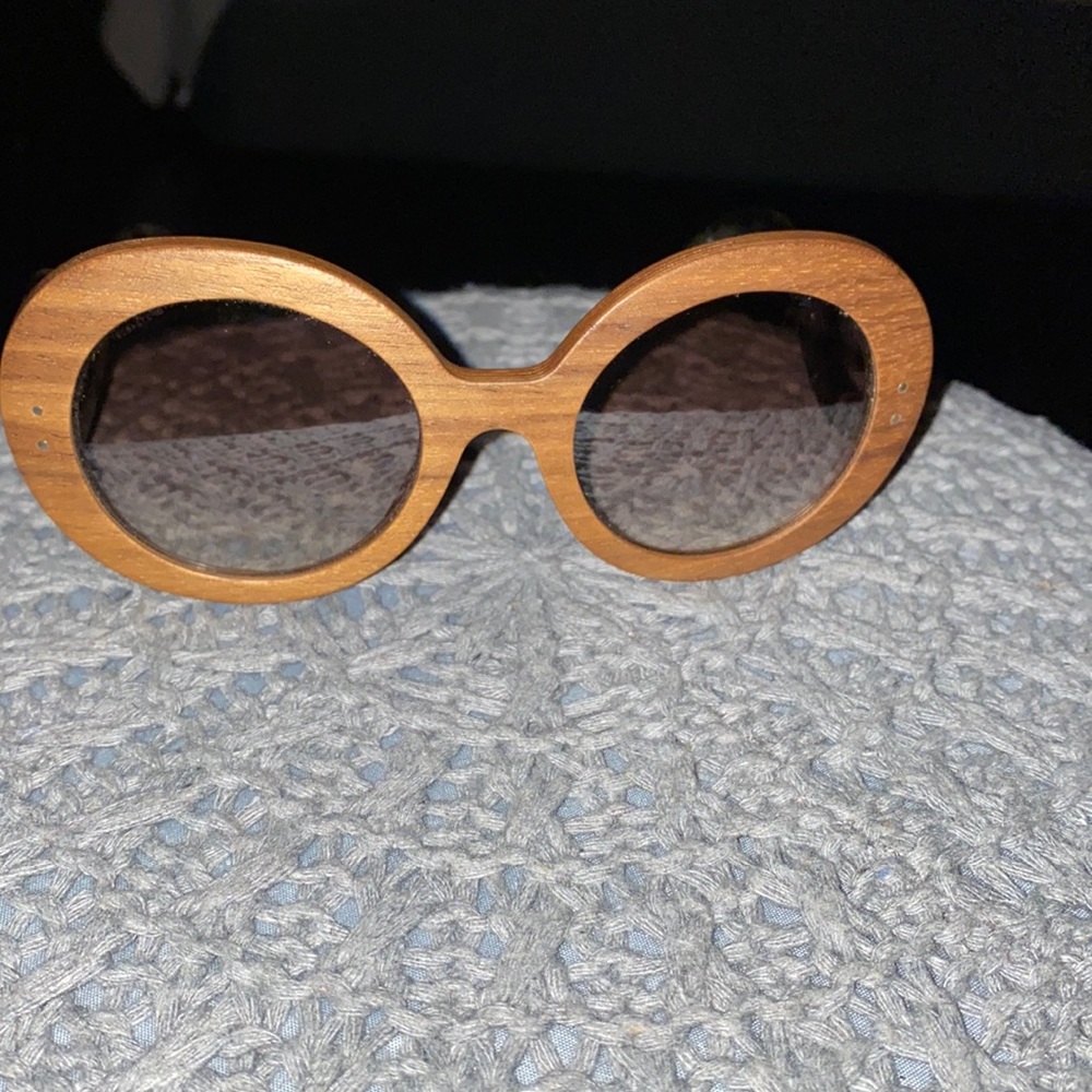 Prada wooden baroque tortoise shell sunglasses